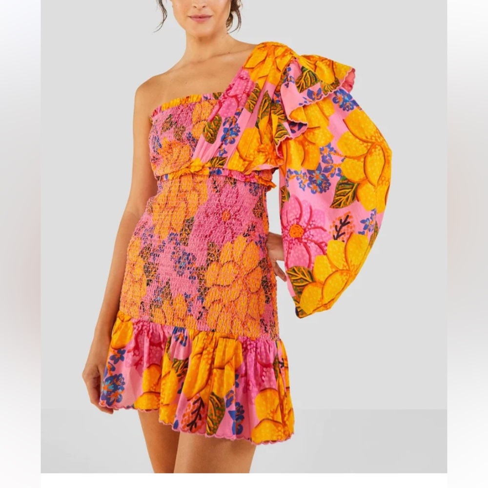 FARM Rio one shoulder mini dress. Never worn!